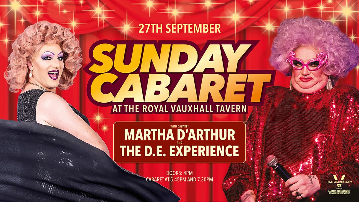 Sunday Cabaret with The D.E. Experience and Martha D'Arthur