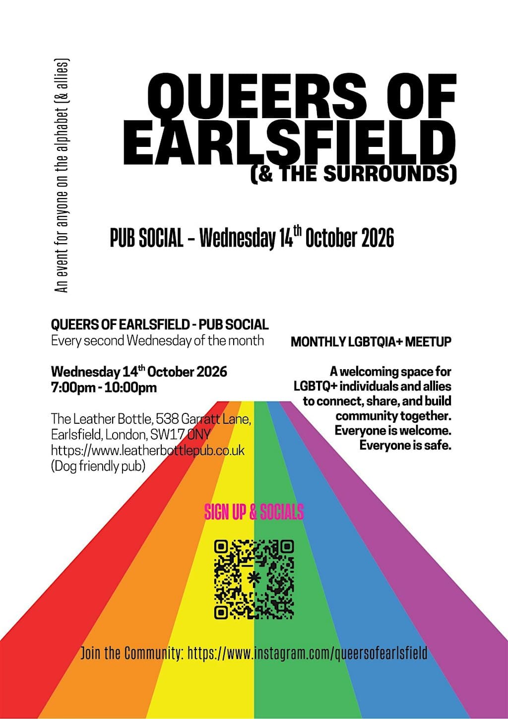 QUEERS OF EARLSFIELD (& THE SURROUNDS) - October Social