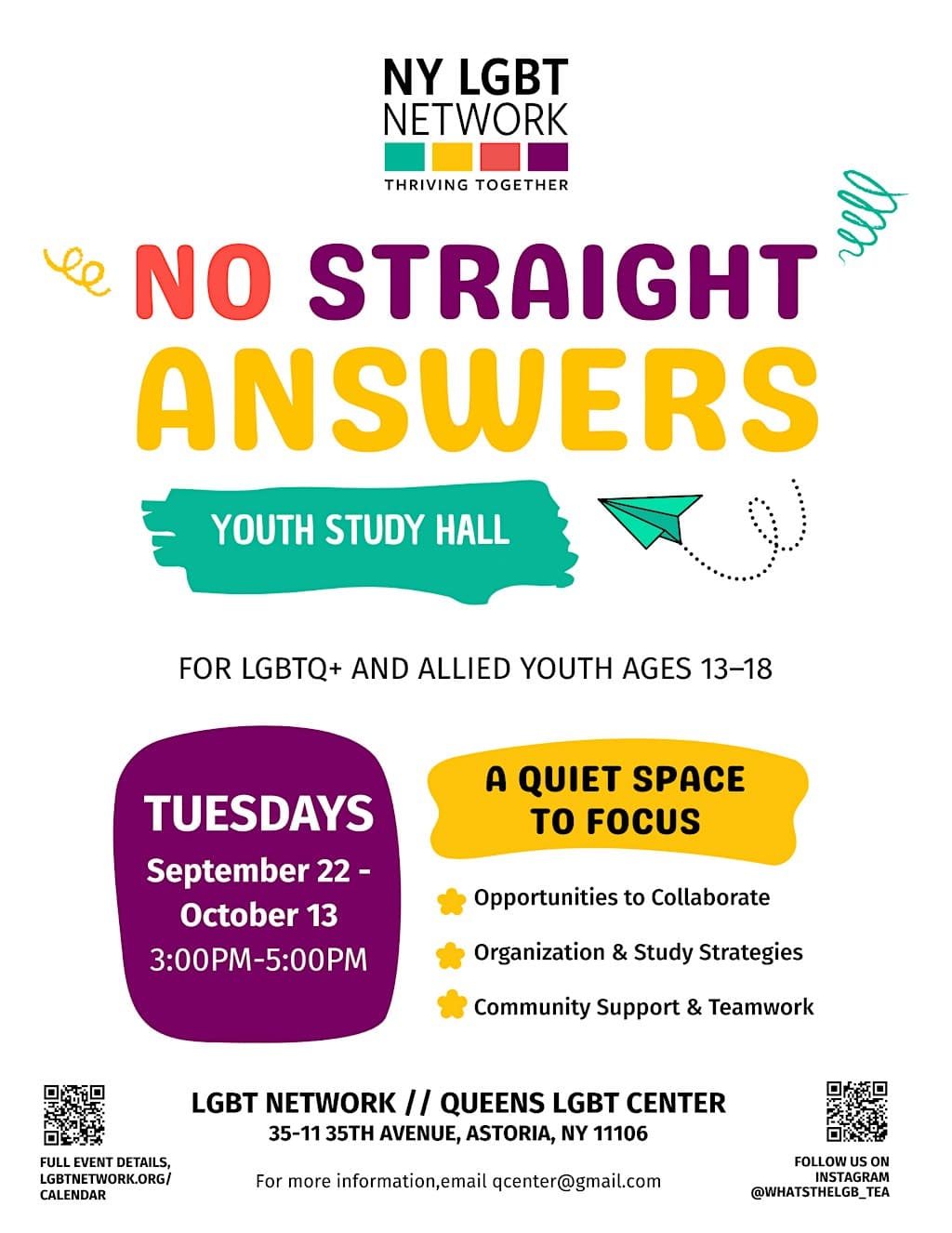 No Straight Answers Youth Study Hall