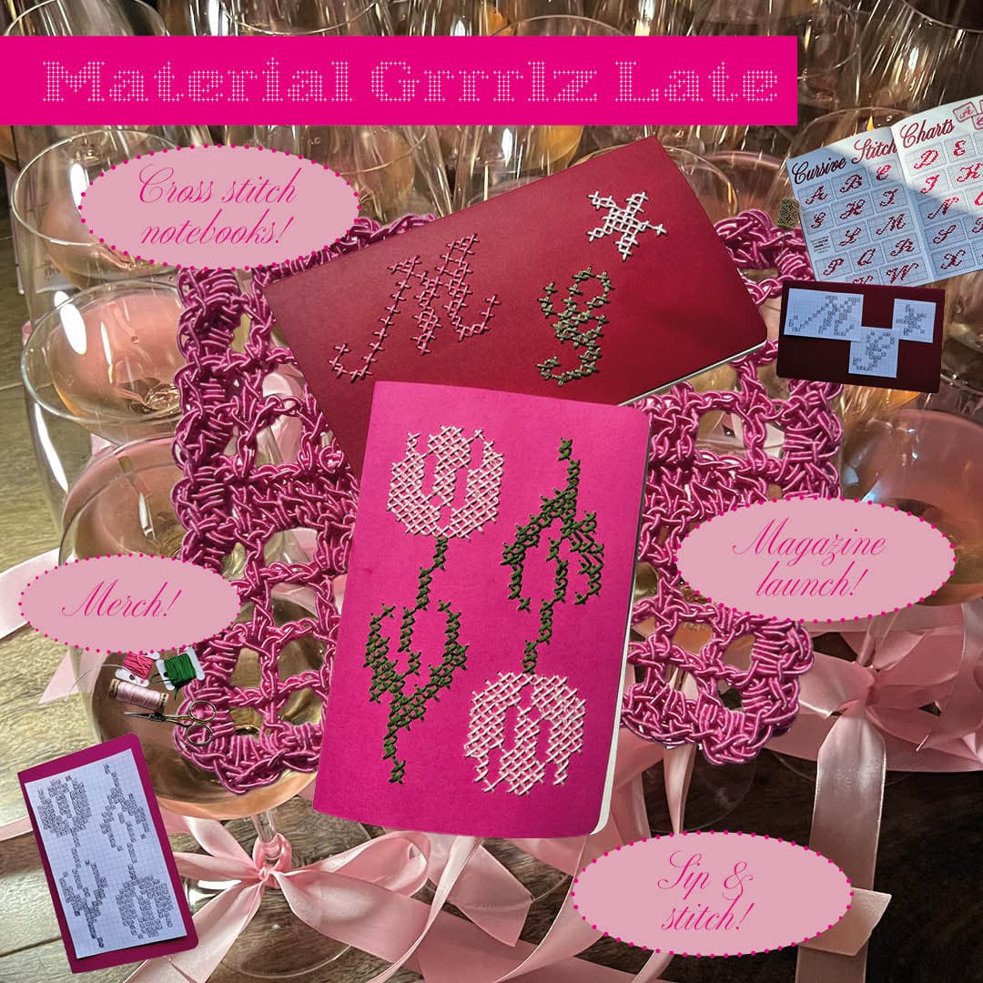 SIP & STITCH: CROSS STITCHED NOTEBOOKS