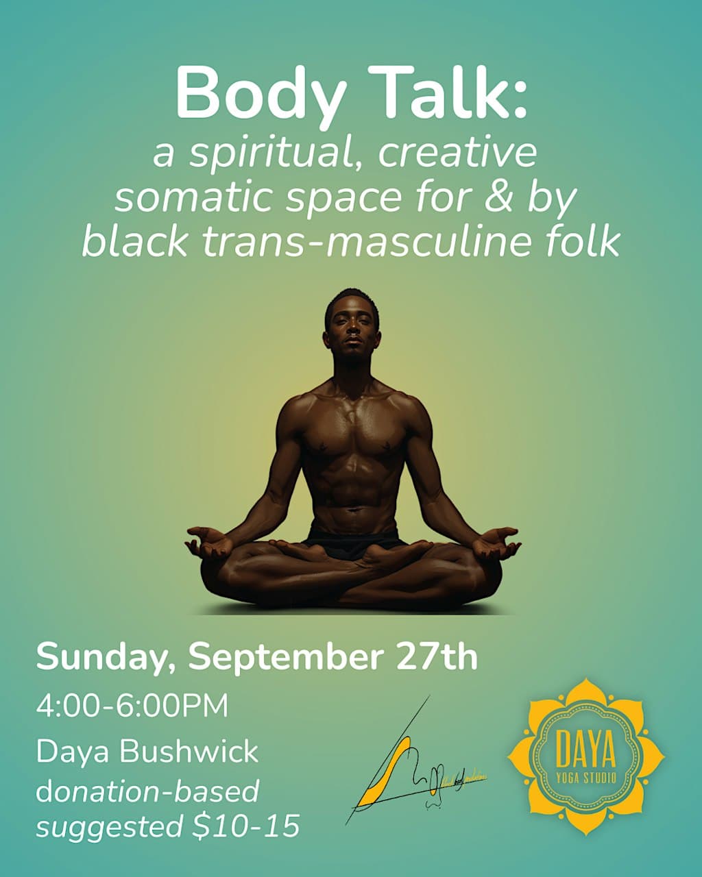 Body Talk: a spiritual, creative, somatic space for black trans-masc folk