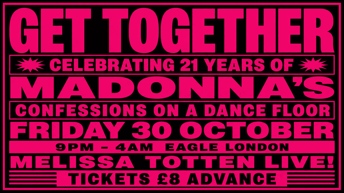 GET TOGETHER: CELEBRATING 21 YEARS OF MADONNA'S CONFESSIONS