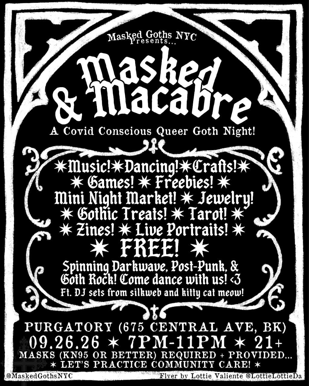 Masked & Macabre: CC Goth Takeover @ Purgatory